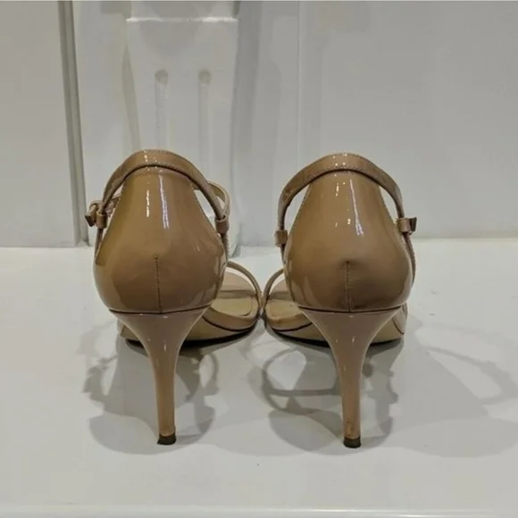 Michael Kors Simone Mid Sandals Size 11 Nude Patent Stiletto - Picture 4 of 6